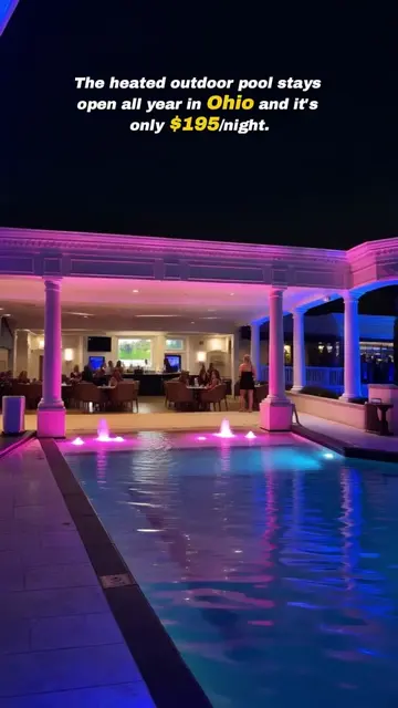 This Ohio Resort Has A Heated Outdoor Pool All Year 🌊 A heated outdoor pool, lu