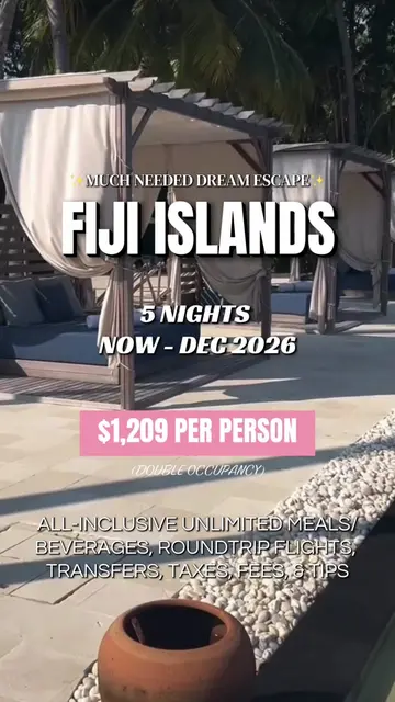 Fiji islands sale is LIVE 🔥 Flights quoted from departure ports LAX, SFO, DFW, 
