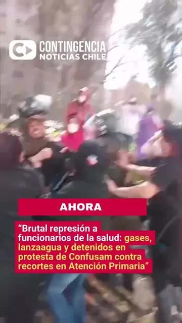 🚨 Incidentes y detenidos en protesta de Confusam frente a La Moneda Este jueves
