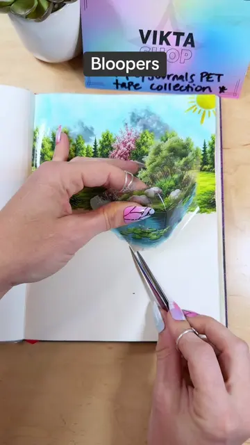 More scrapbook journaling bloopers 🫠 Ripping stickers, making a mess… just a da