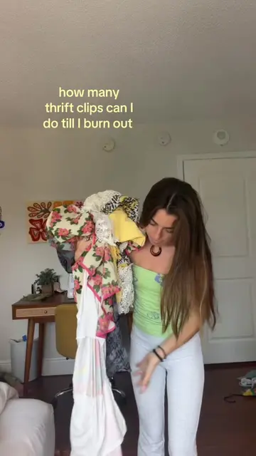Thrift flip days are the best days  #thriftflip #upcycle #sewing #thrift #fyp 