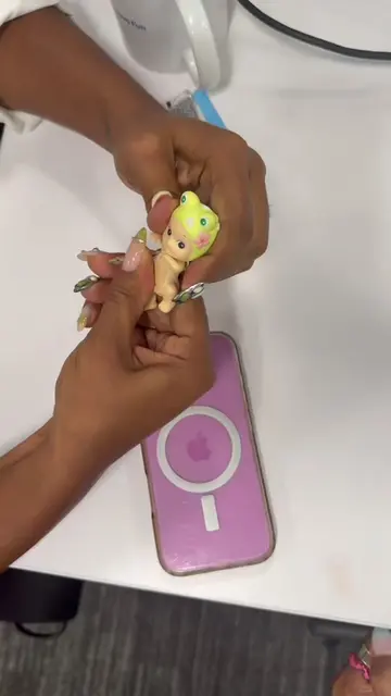 Adding magnet to my phone and Sonny Angel so I can easily take it off / put it o