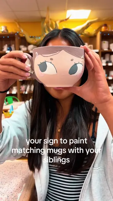 ugh so cute i can’t wait to get them back! #potterypainting #mug #pottery #viral