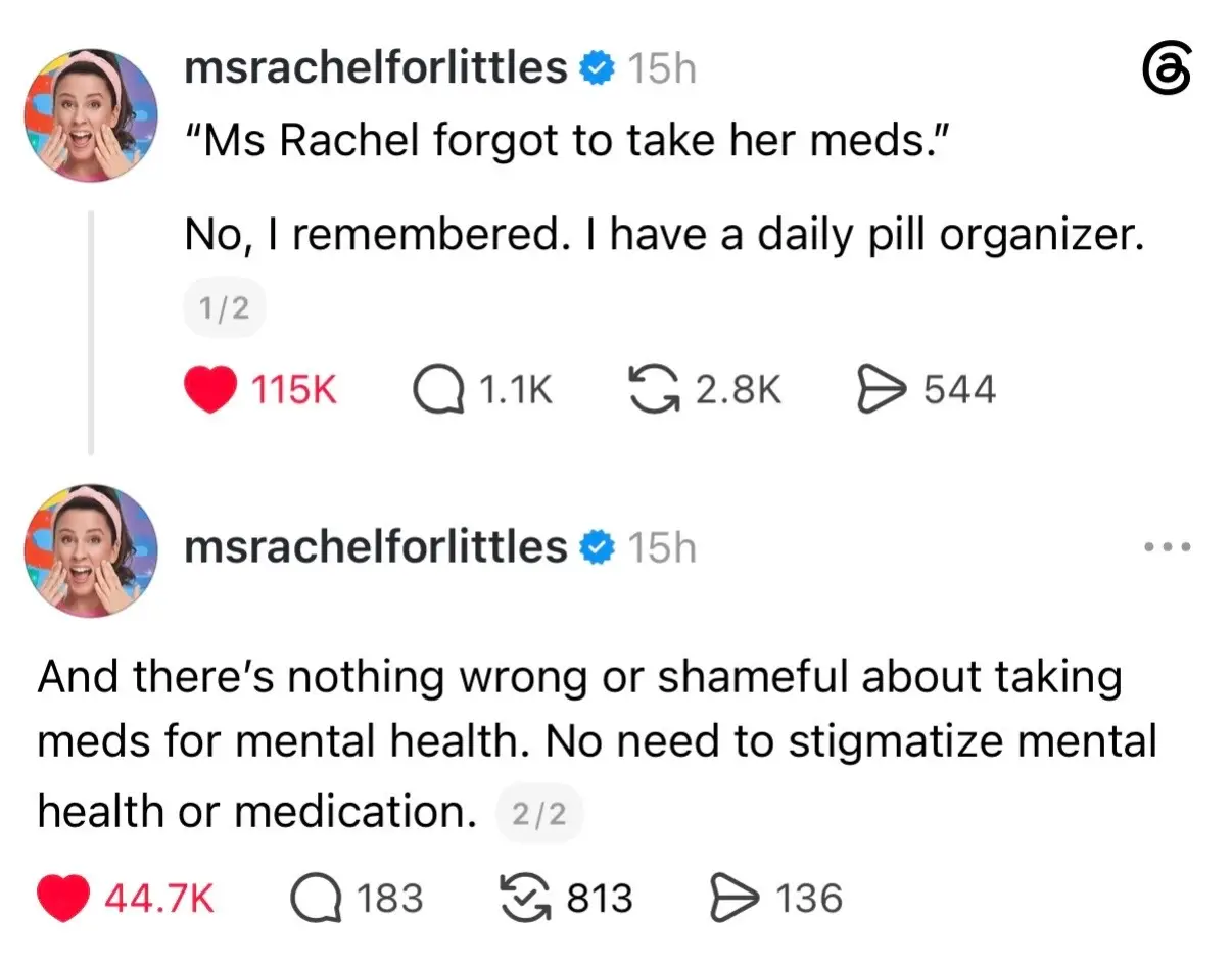 The queen has spoken. We got your back, @Ms Rachel 🤍 #therapy #therapist #menta
