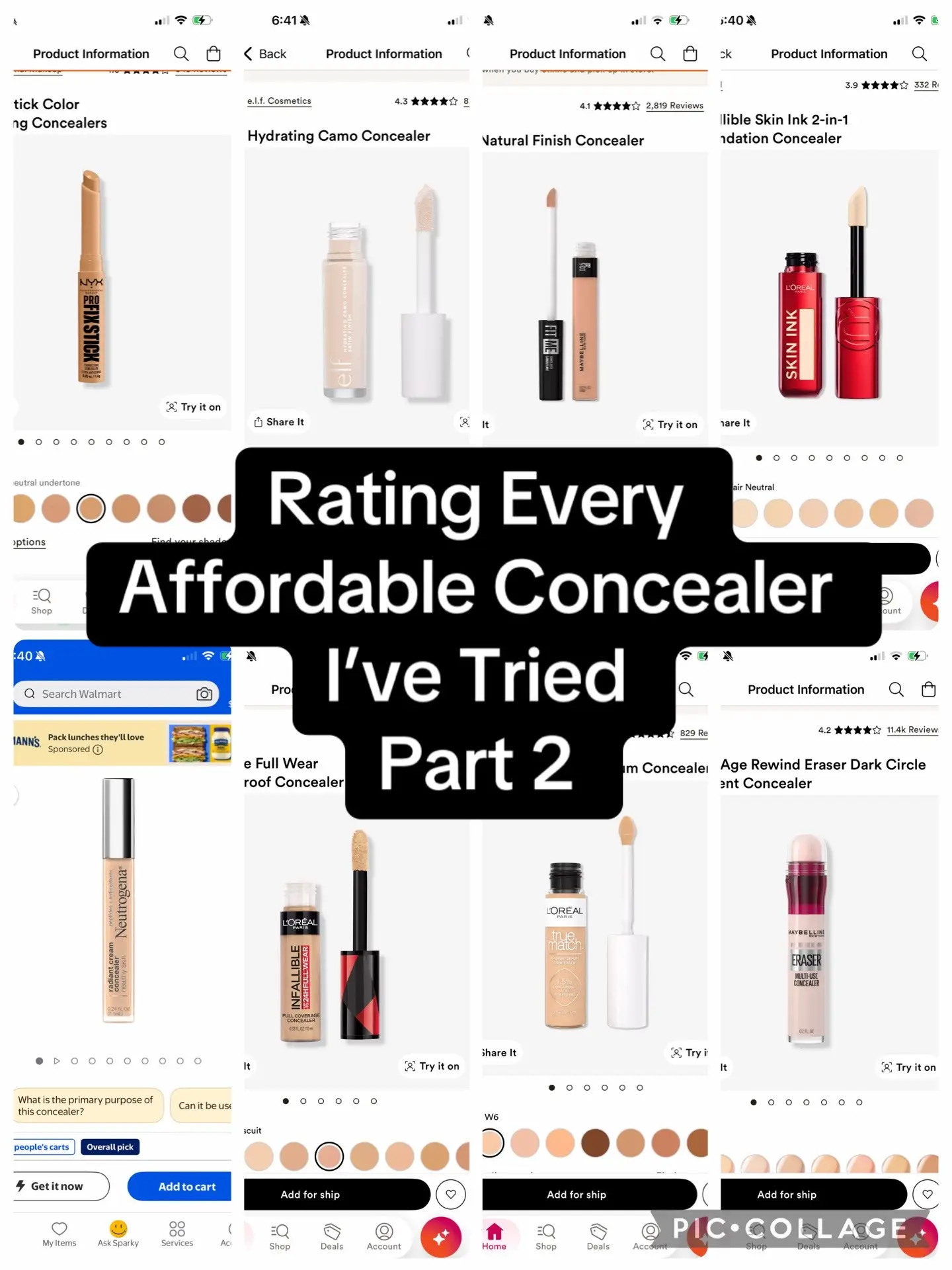 Rati my every affordable concealer I’ve tried part 2!  @Neutrogena @Versed Skin 