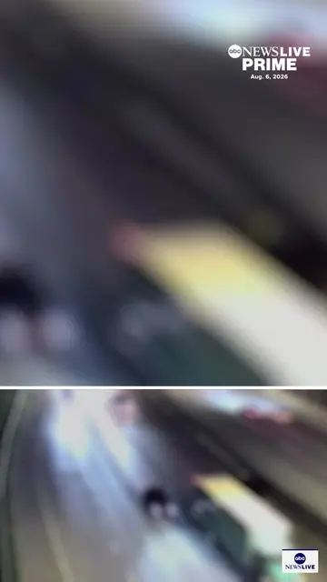 Seconds from disaster: A pedestrian narrowly escaped being hit by a car after ju