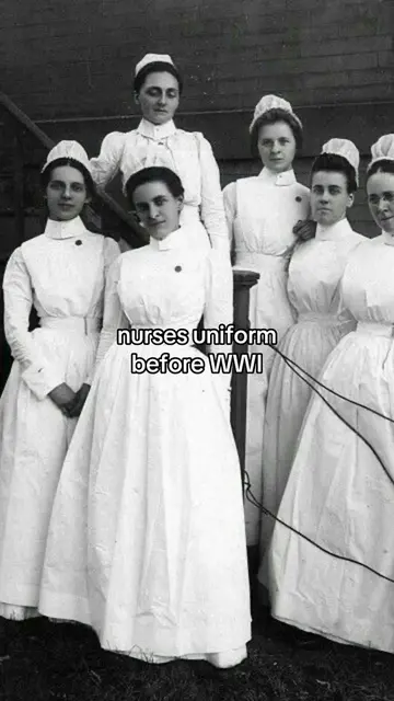 During World War I, nurses’ uniforms changed from elegant dresses to simpler, mo