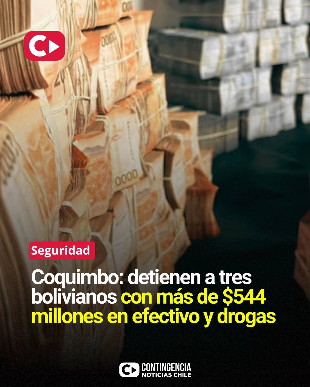 🔴 COQUIMBO | Detienen a tres bolivianos con más de $544 millones sin acreditar 