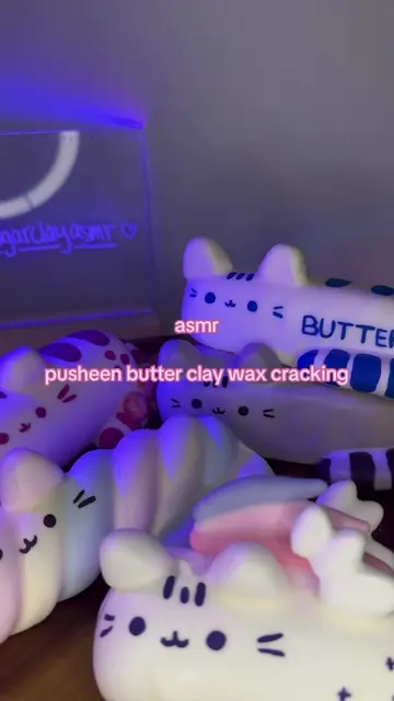 trying something new today with the viral butter themed asmr!!  #asmr #claycrack