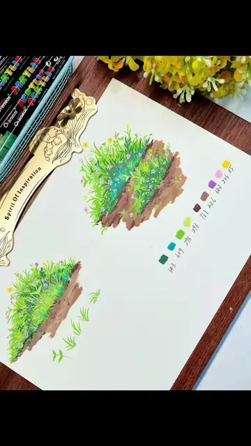 Acrylic Markers | Small flower bouquet 🍃