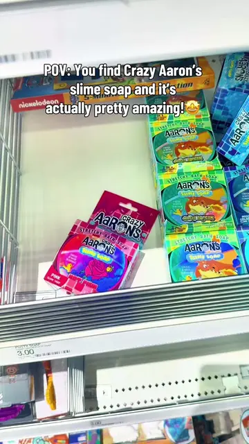 Did you know that crazy Aaron’s has soap!? More specifically slime soap! I found