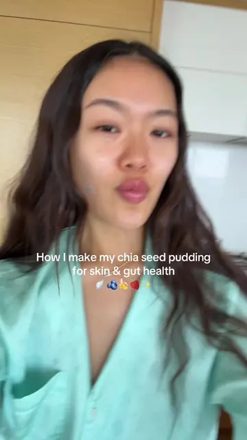 Let’s make my high fiber chia seed pudding for skin and gut health! love having 