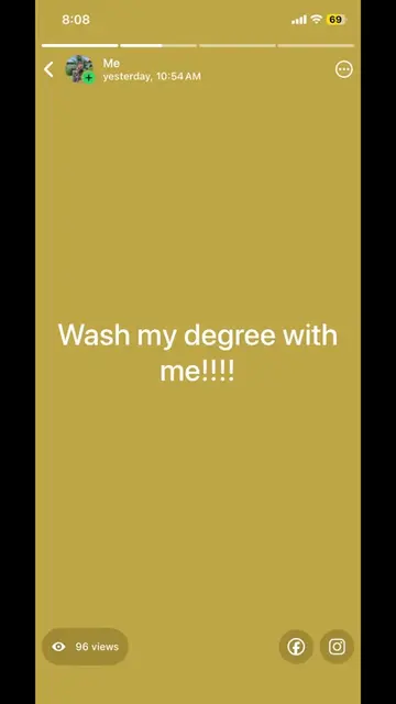 Wash my degree with me😌
