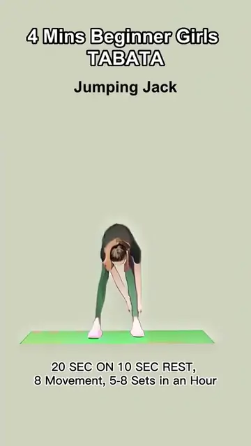 4-Min Beginner TABATA Workout #tabata #beginnerworkout #homeworkout #cardio #fat