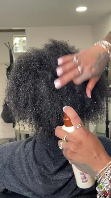 new client silk press 🌱  my client came in with extremely dry, brittle hair and