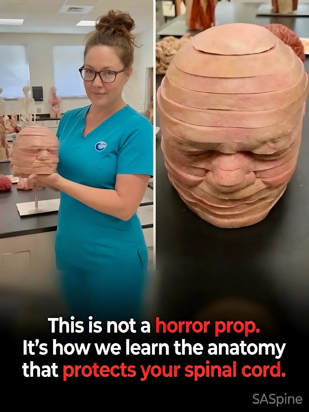 Most people only see the outside of the head and neck. Spine surgeons study it l