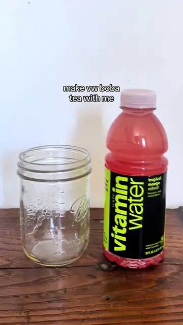 it’s a family recipe #vitaminwater #boba #tea 