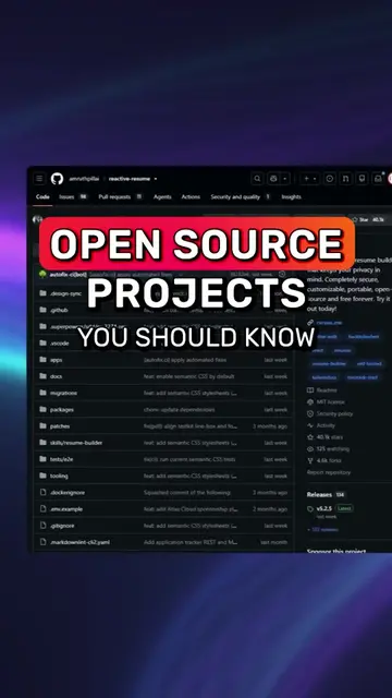 Open Source Projects You Should Know #code #programming #coding #tech #ai #websi
