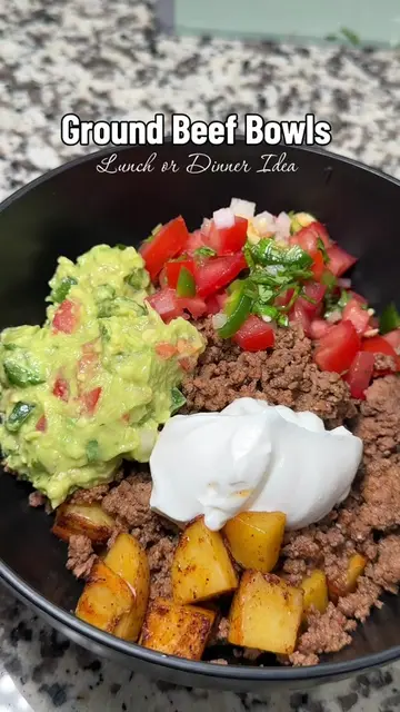 One of my favorite meals. Sooo delicious 🤤 #groundbeefbowls #DinnerIdeas #simpl
