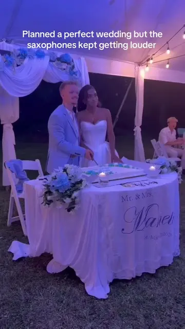 A glimpse of our 4th of July wedding!🤣😍💍🩵 #fyp #viral #trending #wedding #ca