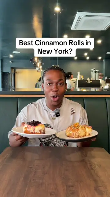 Trying NYC’s Most Viral Cinnamon Rolls #nyc #cinnamonroll #dessert #fyp #bakery 