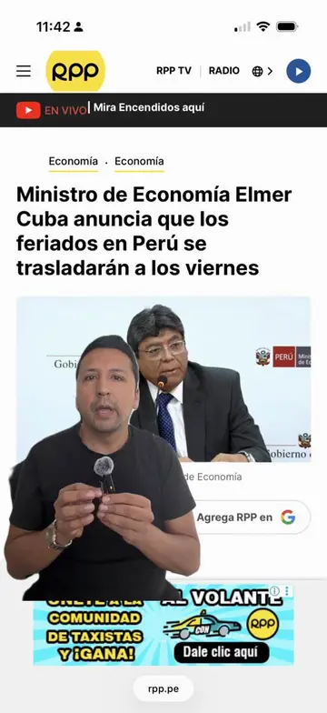 ¿Feriado entre semana? La propuesta es que se mueva al viernes. 👀🇵🇪 La idea b