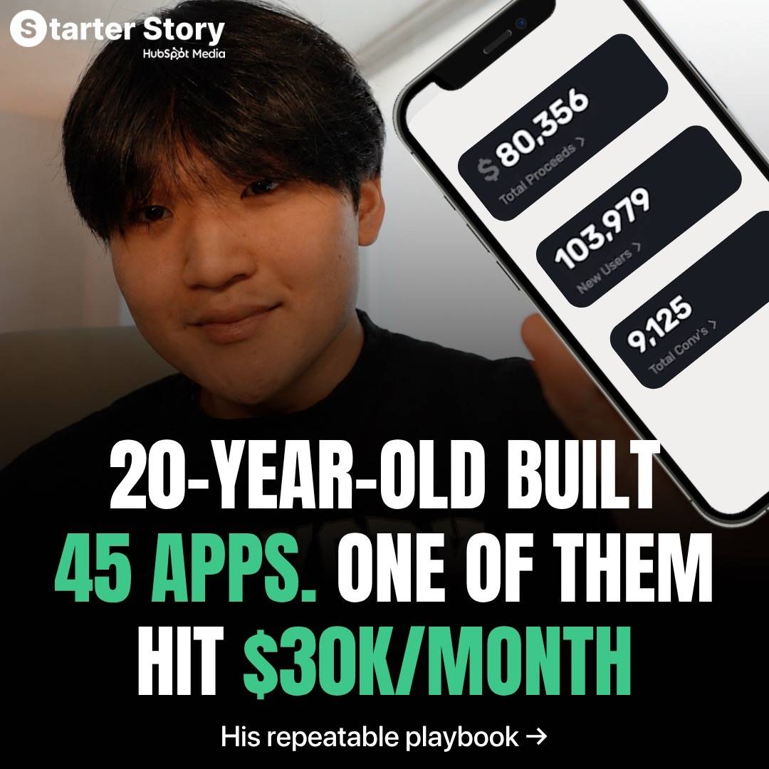 He built 45+ apps by age 20 and cracked $30K/month in under four months. Benji C