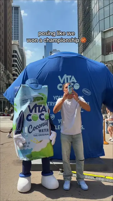 coconut water trophy 🏆  @Josh Hart #vitacoco #coconutwater #champion 