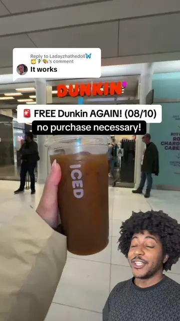 Replying to @Ladayzhathedoll🦋🍯🧚🏽‍♀️🎨  🥤🚨 Dunkin Is Giving Away ANOTHER 1 