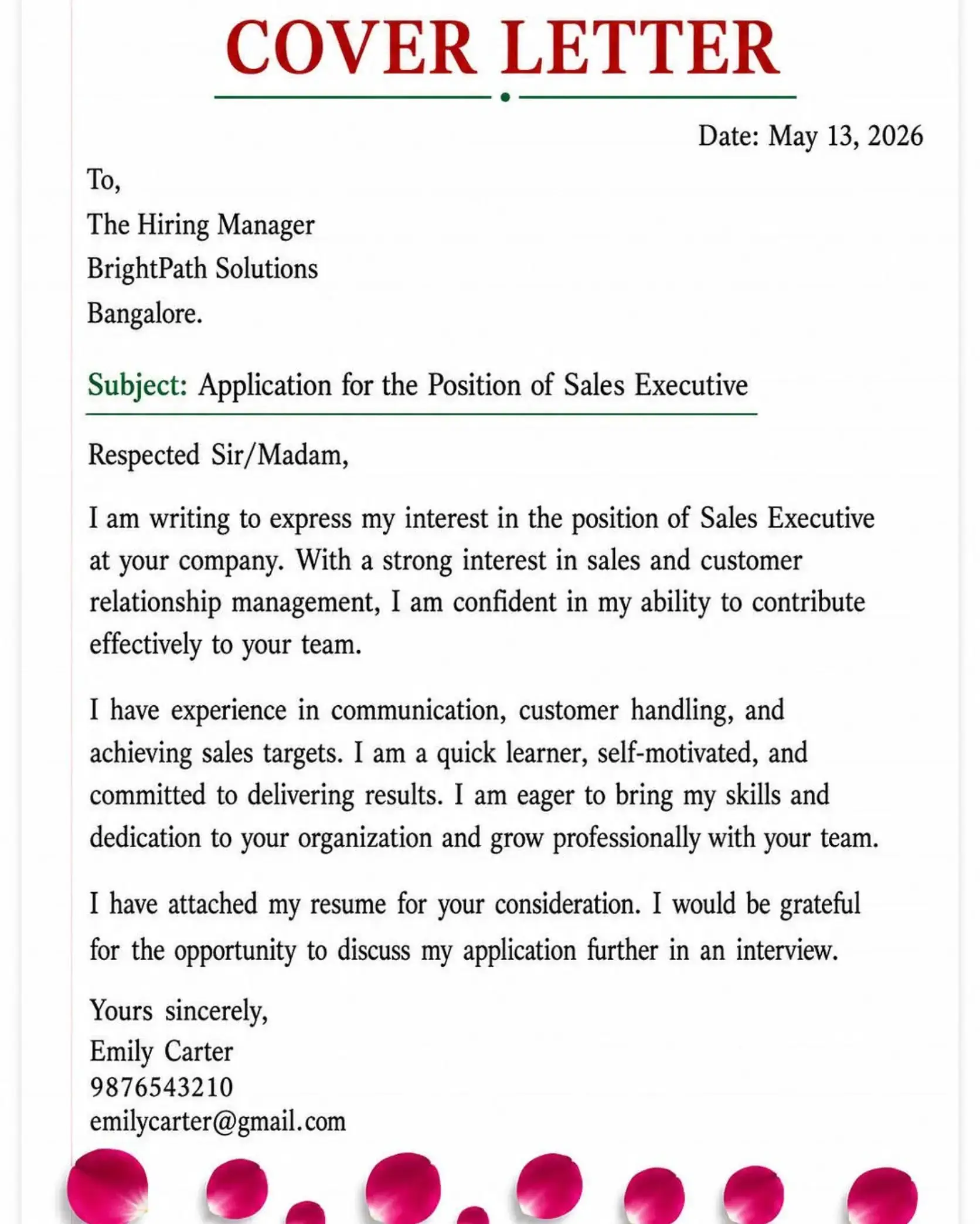 How to Write a Simple & Effective Cover Letter 💼 > First impressions matter! Wh