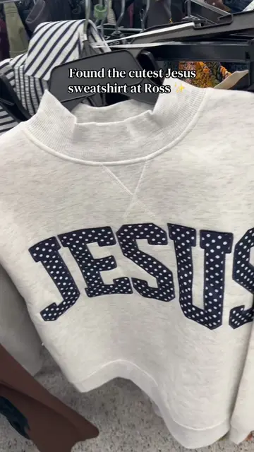 Found the cutest Jesus sweatshirt at Ross🤍 I had to leave it behind because the