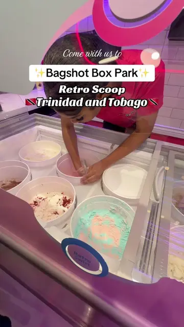 🇹🇹🍦Come get ice cream with me at Retro Scoop inside Bagshot Box Park in Marav