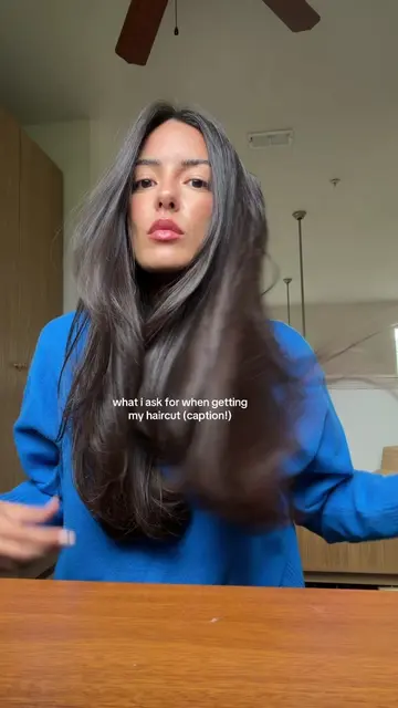 long face-framing layers in the front, with the shortest piece staying below my 