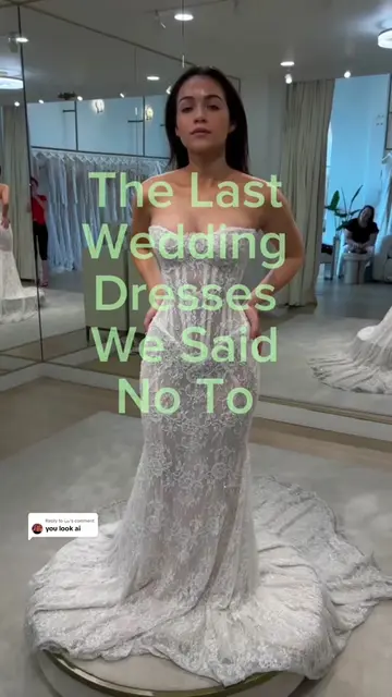 Replying to @علية I’ll take it 😜 the last of our wedding dress try on. We had t