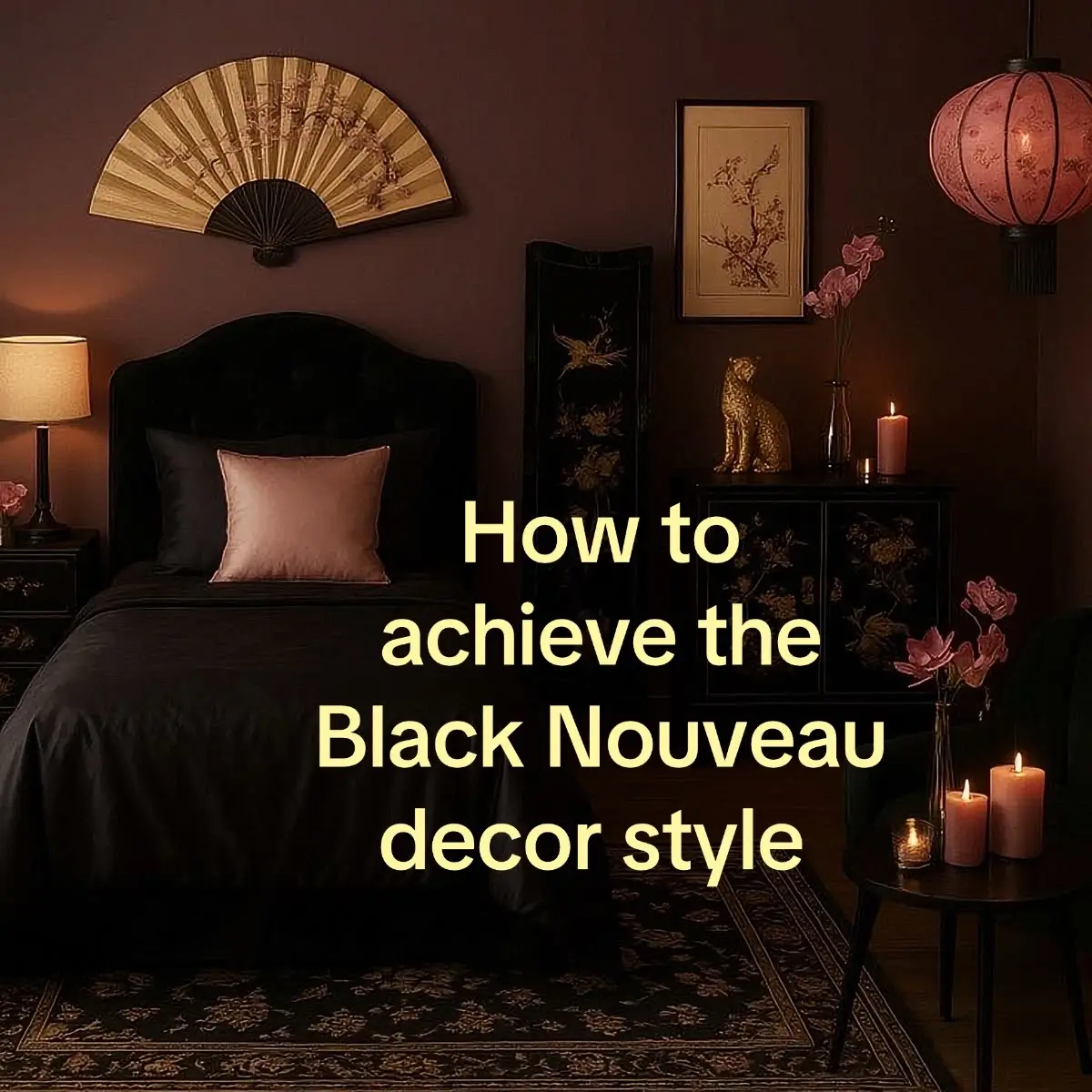 How to decorate Black nouveau ✨🪭🐆  #blacknouvea #nouveau #maximalist #viral #i