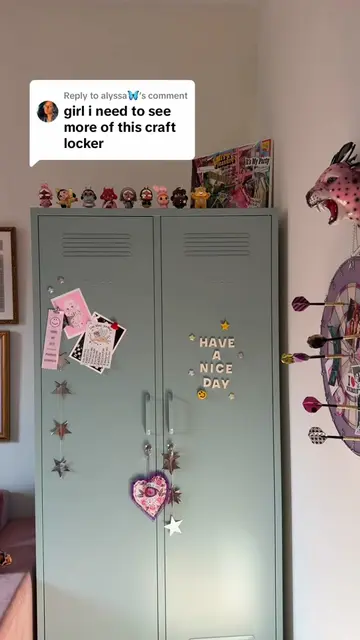 Replying to @alyssa🦋 craft room locker(s)(!!!) tours 💘⭐️🧚🏽‍♀️🤸 #crafting #c