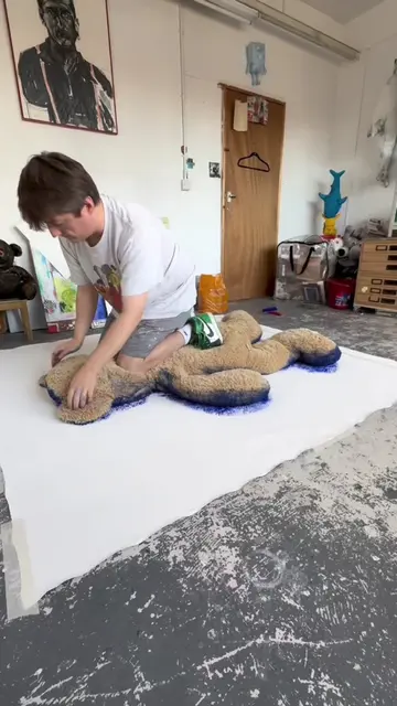 Transforming a basic plush toy into high-end art! 🎨🔥 Watch how combining an un