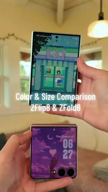 Color/Size Comparison of the ZFlip8🩷 & ZFold8🩵 #galaxyzfold8 #galaxyzflip8 #Zf