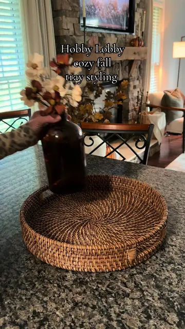 Cozy fall tray styling with Hobby Lobby finds 🍂🤎 I love mixing warm fall color
