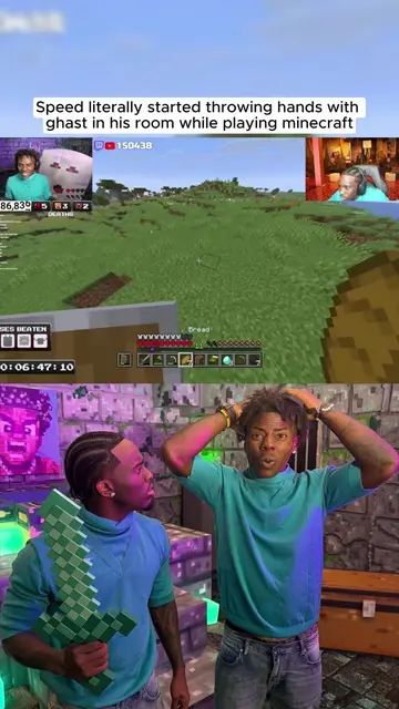 Speed literally started throwing hands with ghast in his room while playing Mine