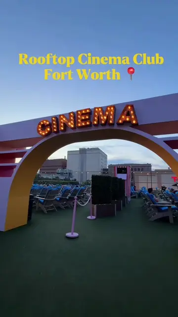 POV: you found a rooftop movie theater in downtown Fort Worth 🎬🌃🍿 Watching Sp