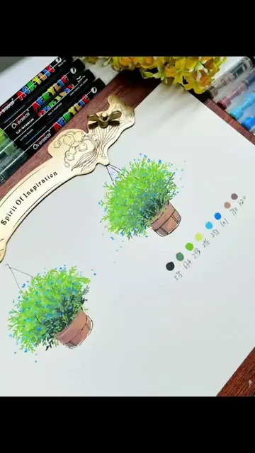Acrylic Markers | Baby’s Breath. A super simple way to draw #art #painting #tuto