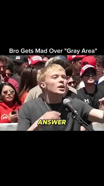Bro Gets Mad Over “Gray Area” #CharlieKirk #debates #usa 