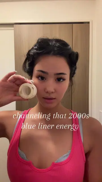 channeling that 2000s blue liner energy 🩵 #makeuptutorial#2000smakeup#solangekn