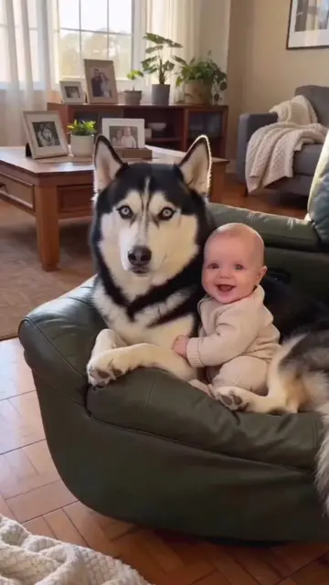 When Your Dog Becomes The New Parent 😂🐶….🤣🤣🤣😜😜😜😛😛😛🐶👶……..#funnydog #