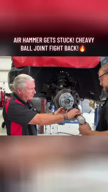 AIR HAMMER GETS STUCK! CHEAVY BALL JOINT FIGHT BACK!🔥 #bignasty #airhammer #mec