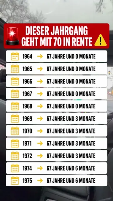 Für die Jahrgänge ab 1964 gilt bei der gesetzlichen Regelaltersrente grundsätzli