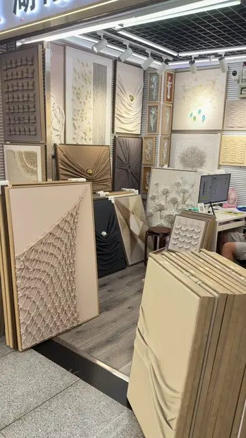 This is a wall art factory in Yiwu, China. All products are designed and produce