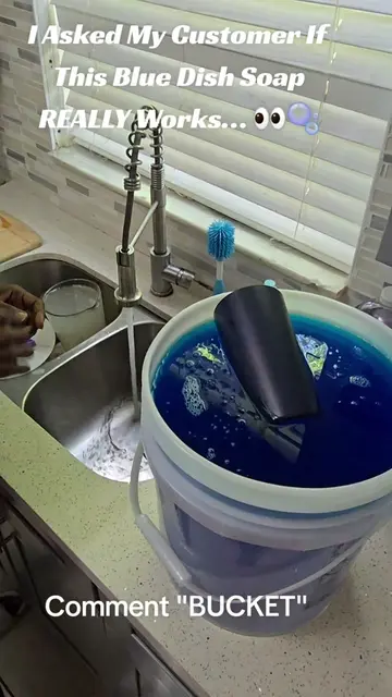 “I Asked My Customer If This Blue Dish Soap REALLY Works… 👀🫧” Don’t take my wo