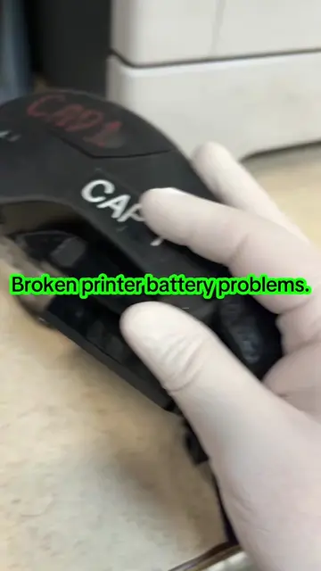 Printer battery broken clip? Say less. 😂 Sometimes the fix isn’t in the manual…
